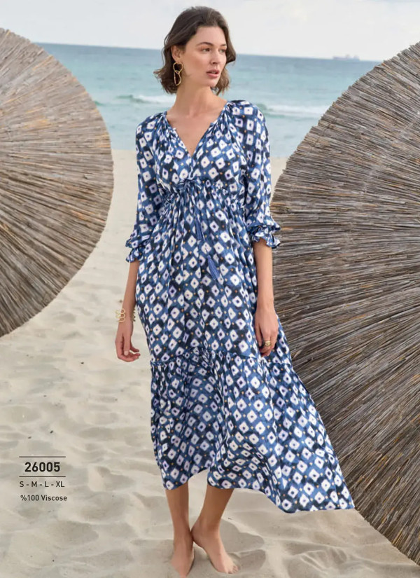 Monamise 26005 Viscose Dress (S+M+L+XL) — factory-direct from Turkey