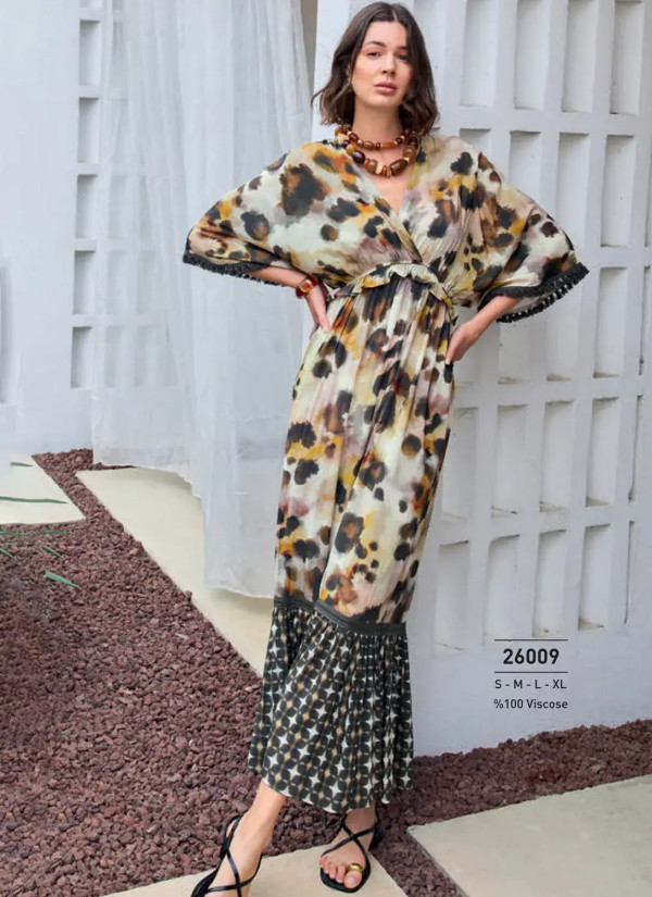 Monamise 26009 Viscose Dress (S+M+L+XL) — Turkish textile wholesale