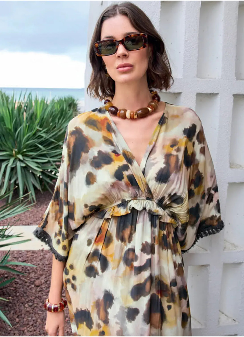 Платье из Вискозы (S+M+L+XL) Monamise 26009 — купить оптом из Турции