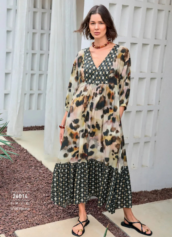 Monamise 26014 Viscose Dress (S+M+L+XL) — Turkey wholesale collection