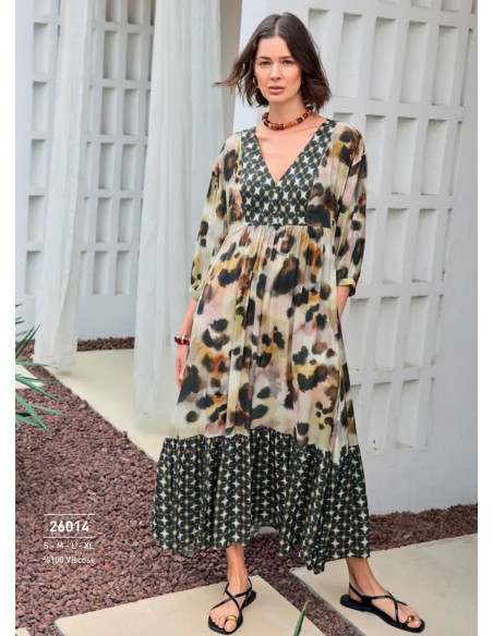 Monamise 26014 Viscose Dress (S+M+L+XL) — Turkey wholesale collection