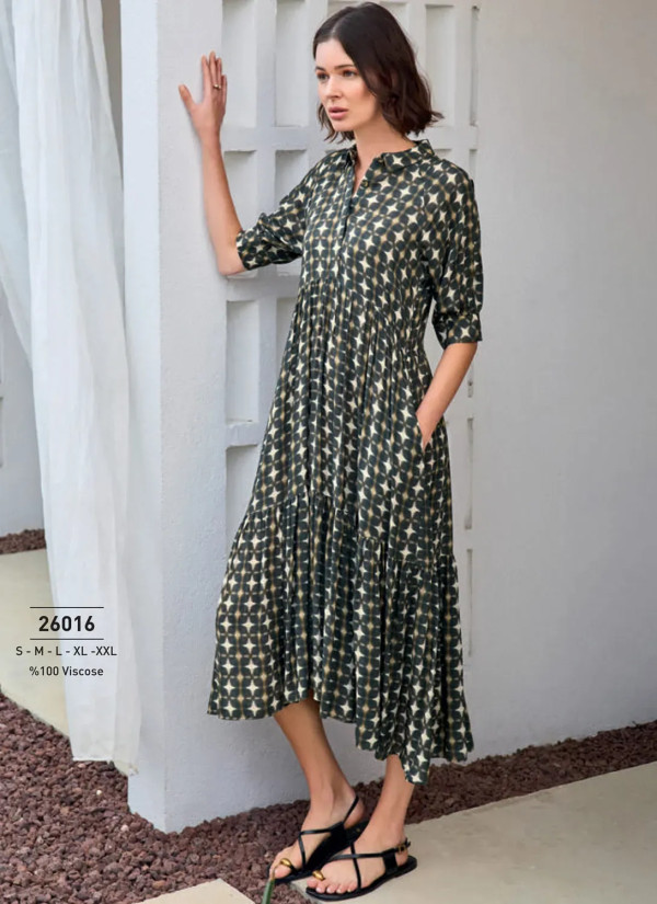 Monamise 26016 Viscose Dress (S+M+L+XL+2XL) — Istanbul wholesale supplier