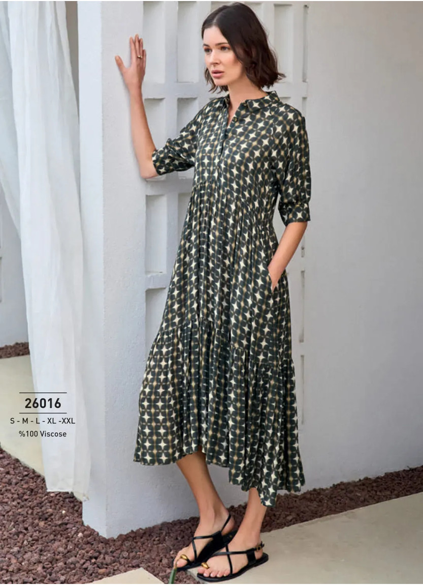 Monamise 26016 Viscose Dress (S+M+L+XL+2XL) — Istanbul wholesale supplier