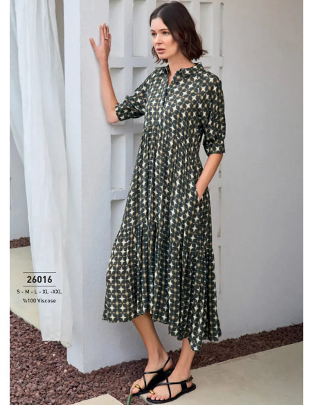 Monamise 26016 Viscose Dress (S+M+L+XL+2XL) — Istanbul wholesale supplier