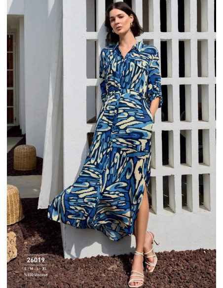 Monamise 26019 Viscose Dress (S+M+L+XL) — wholesale from Turkey