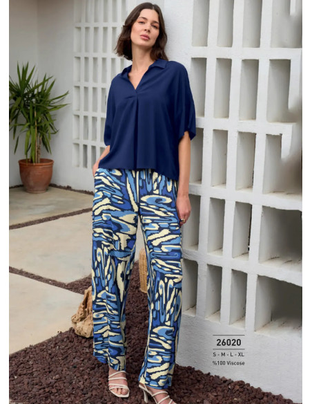 Monamise 26020 Viscose Pants Homewear Set (S+M+L+XL) — wholesale for boutiques