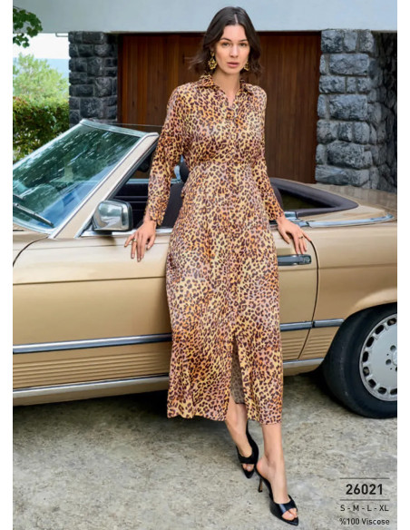 Платье из Вискозы (S+M+L+XL) Monamise 26021 — купить оптом из Турции