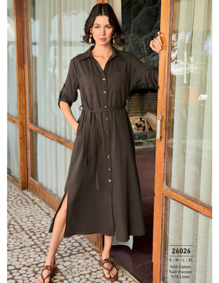 Платье из Вискозы (S+M+L+XL) Monamise 26026 — оптом для магазинов и бутиков