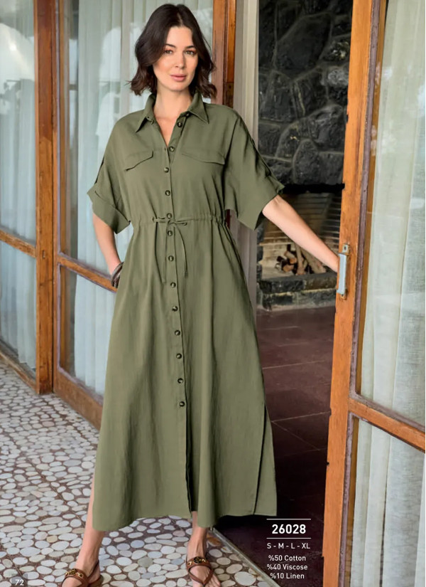 Monamise 26028 Viscose Dress (S+M+L+XL) — Turkish textile wholesale