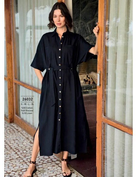 Платье из Вискозы (S+M+L+XL) Monamise 26032 — оптом от турецкой фабрики