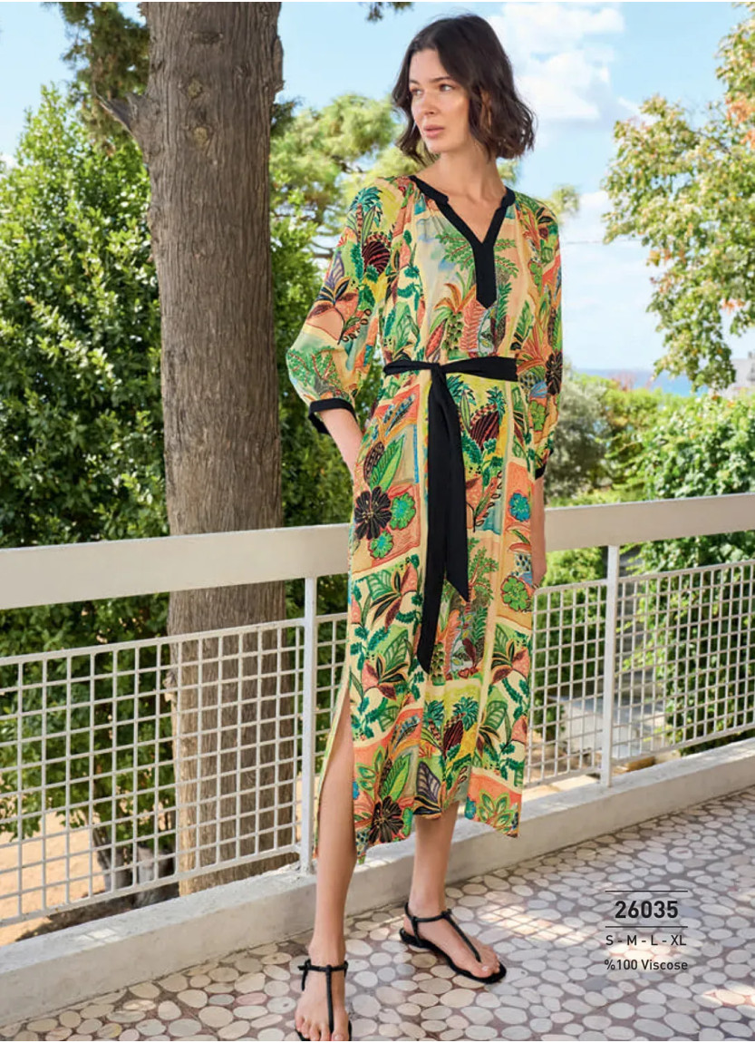 Monamise 26035 Viscose Dress (S+M+L+XL) — Turkish textile wholesale