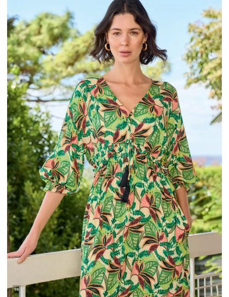 Платье из Вискозы (S+M+L+XL) Monamise 26037 — турецкий текстиль оптом