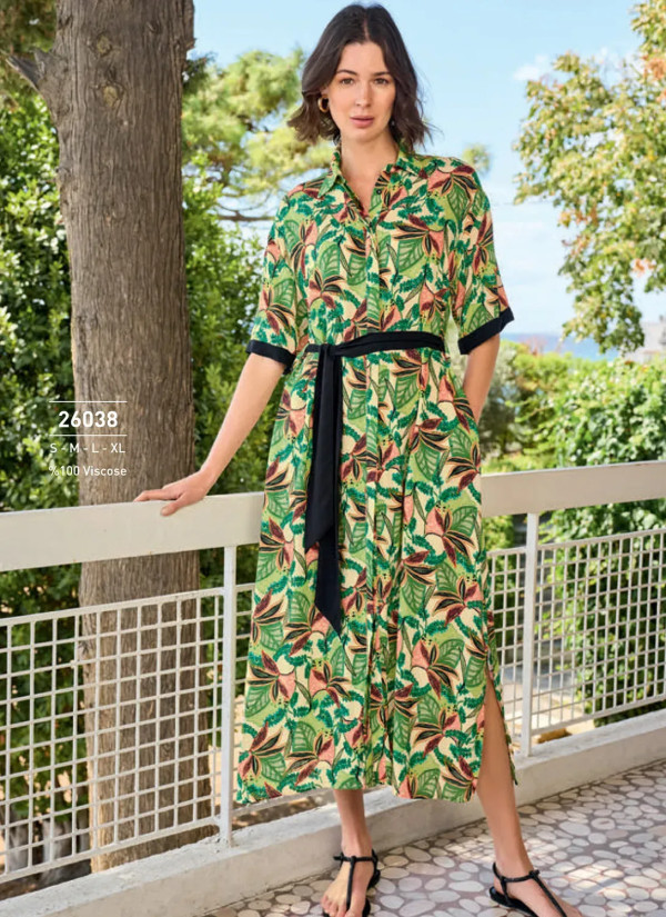 Monamise 26038 Viscose Dress (S+M+L+XL) — direct Turkish factory supply