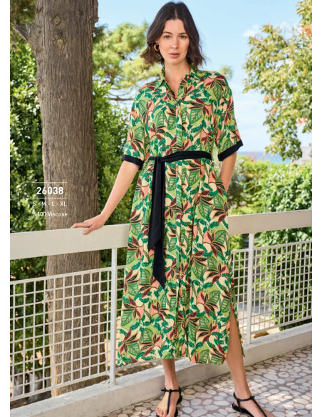 Платье из Вискозы (S+M+L+XL) Monamise 26038 — оптом для магазинов и бутиков