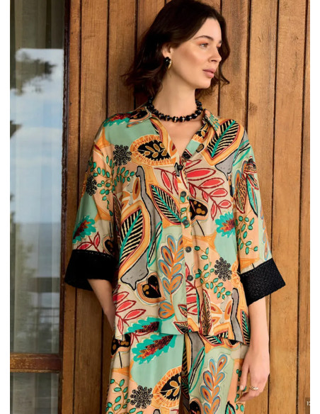 Monamise 26048 Viscose Pants Homewear Set (S+M+L) — Turkish factory wholesale