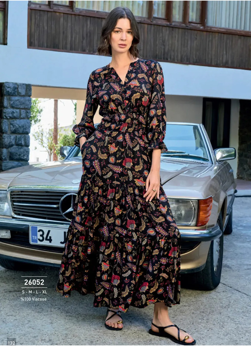 Monamise 26052 Viscose Dress (S+M+L+XL) — Istanbul wholesale supplier
