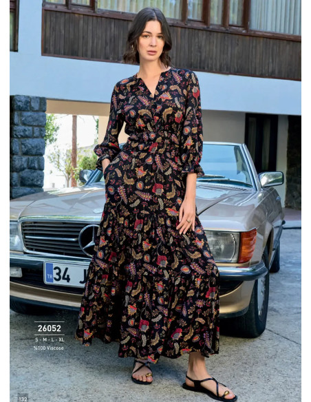 Monamise 26052 Viscose Dress (S+M+L+XL) — Istanbul wholesale supplier