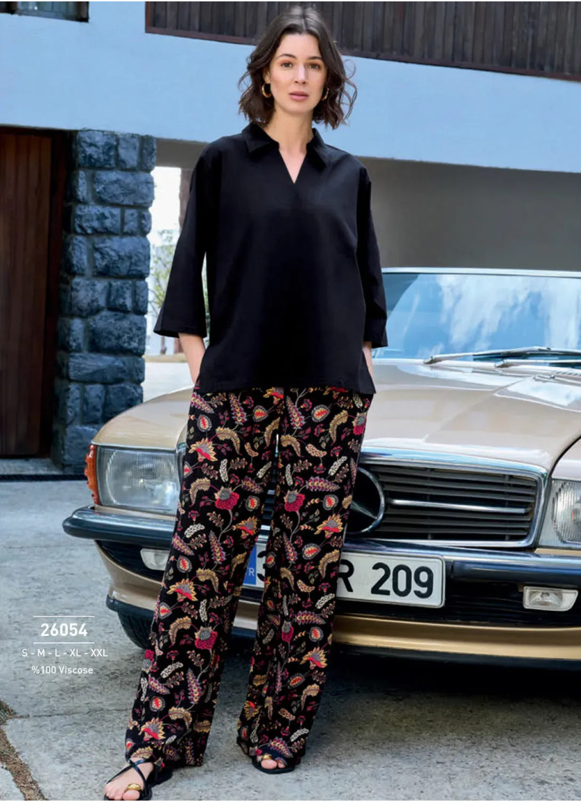 Monamise 26054 Viscose Pants Homewear Set (S+M+L+XL+2XL) — Turkey wholesale collection