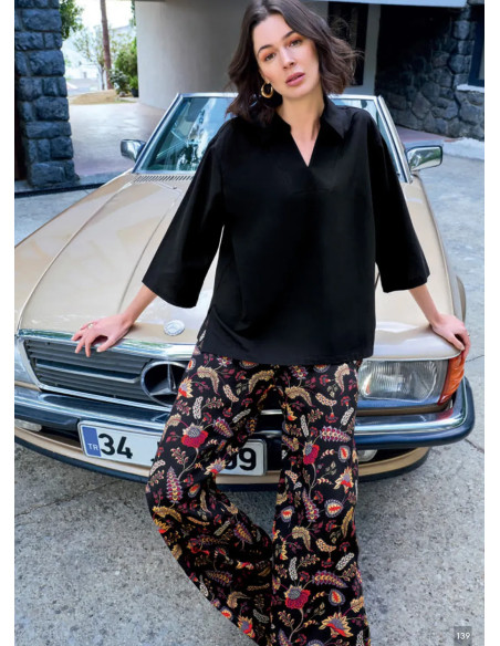 Monamise 26054 Viscose Pants Homewear Set (S+M+L+XL+2XL) — Turkish factory wholesale