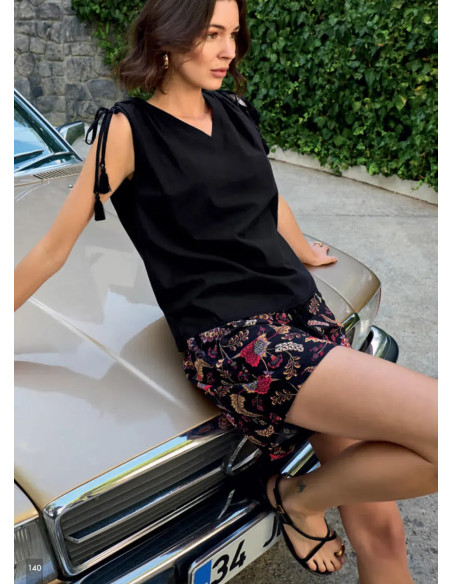 Monamise 26055 Viscose Shorts Homewear Set (S+M+L+XL) — wholesale for boutiques