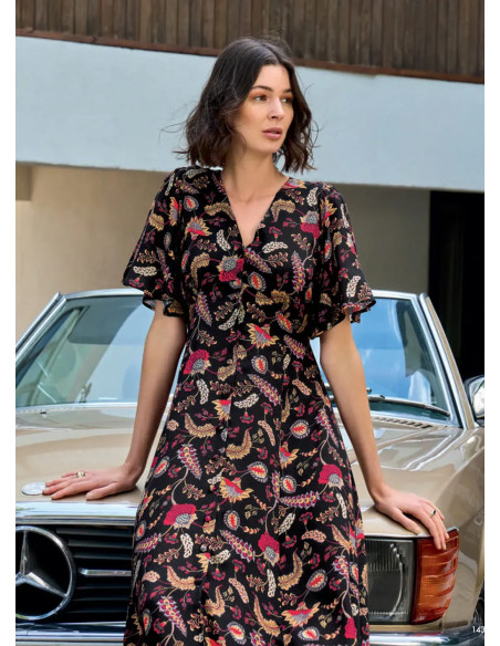 Платье из Вискозы (S+M+L+XL) Monamise 26056 — купить оптом из Турции