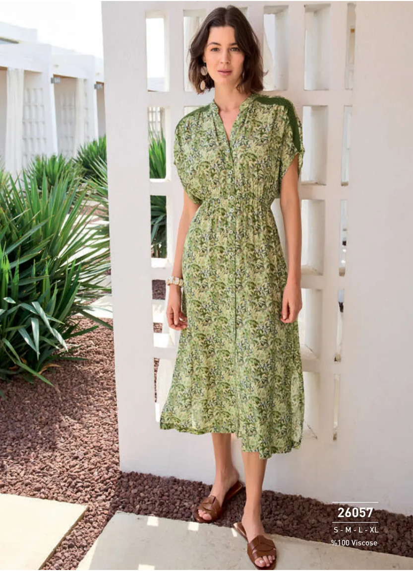 Monamise 26057 Viscose Dress (S+M+L+XL) — Turkish factory wholesale