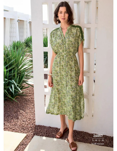 Платье из Вискозы (S+M+L+XL) Monamise 26057 — оптом от турецкой фабрики