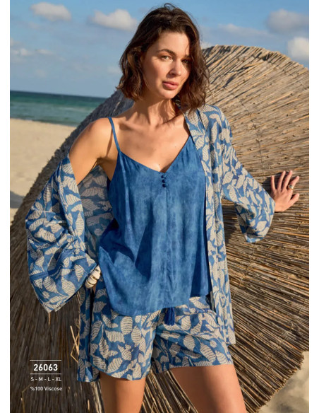 Monamise 26063 Viscose Shorts Homewear Set (S+L+XL) — Istanbul wholesale supplier
