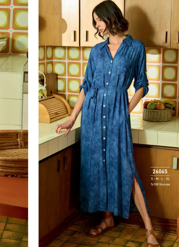 Monamise 26065 Viscose Dress (S+M+L+XL) — Turkish textile wholesale 2
