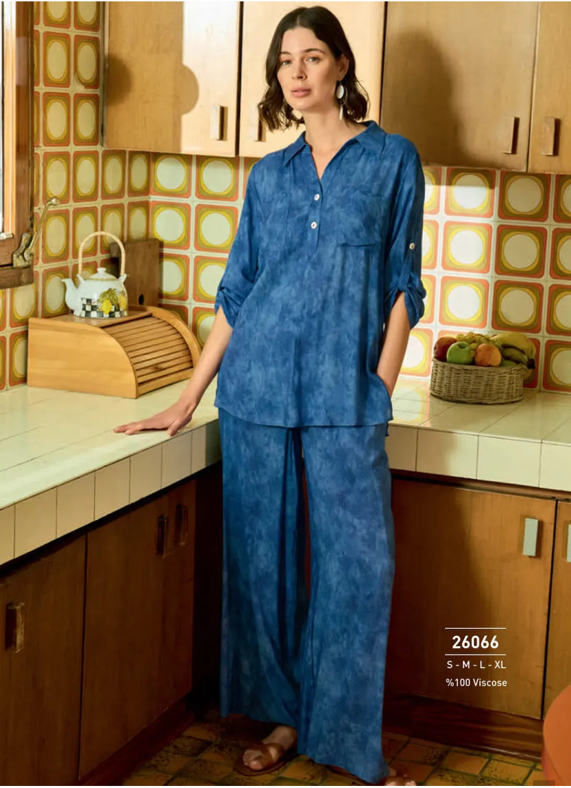 Monamise 26066 Viscose Pants Homewear Set (S+M+L+XL) — Istanbul wholesale supplier