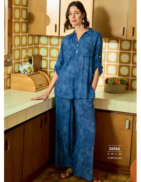 Monamise 26066 Viscose Pants Homewear Set (S+M+L+XL) — Istanbul wholesale supplier