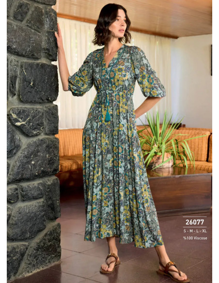 Monamise 26077 Viscose Dress (S+M+L+XL) — Turkish textile wholesale