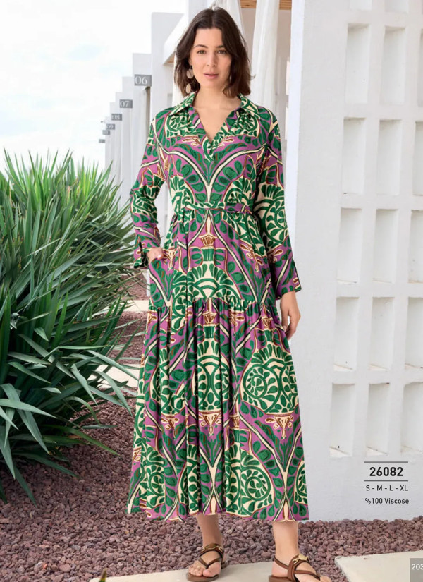 Monamise 26082 Viscose Dress (S+M+L+XL) — Istanbul wholesale supplier