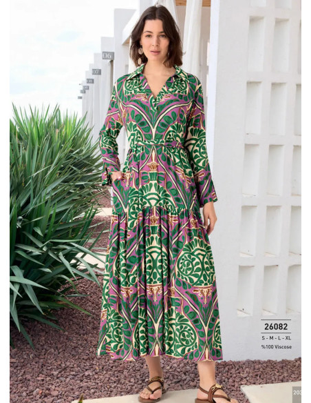 Monamise 26082 Viscose Dress (S+M+L+XL) — Istanbul wholesale supplier