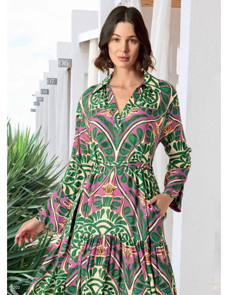Платье из Вискозы (S+M+L+XL) Monamise 26082 — фабричная коллекция оптом