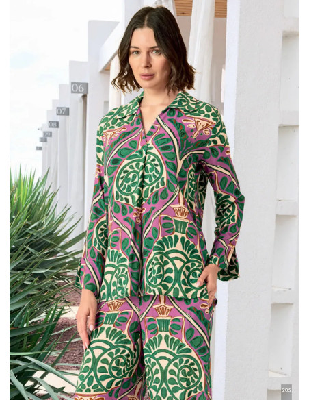 Комплект с Брюками из Вискозы (S+M+L+XL) Monamise 26083 — купить оптом из Турции