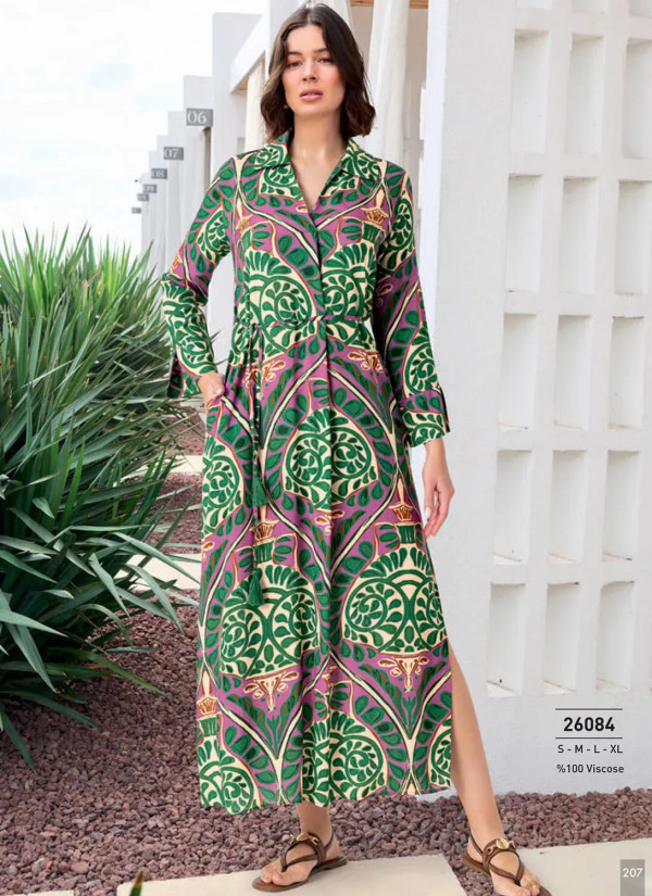 Monamise 26084 Viscose Dress (S+M+L+XL) — Turkish factory wholesale