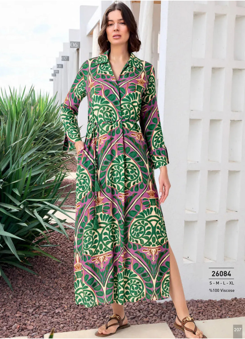 Monamise 26084 Viscose Dress (S+M+L+XL) — Turkish factory wholesale