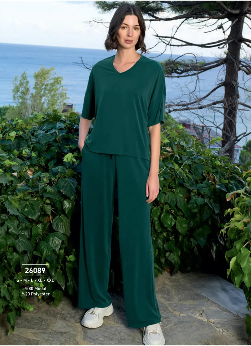 Monamise 26089 Modal Pants Homewear Set (S+M+L+XL+2XL) — Turkish textile wholesale