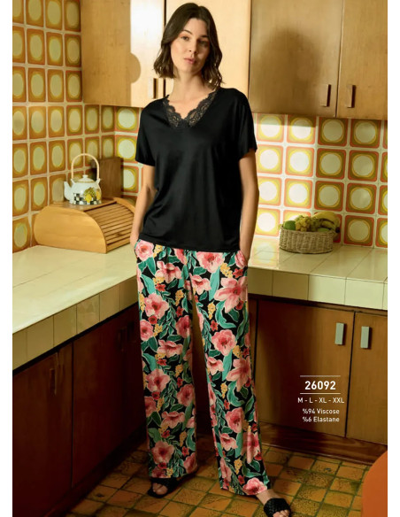 Monamise 26092 Viscose Pants Homewear Set (M+L+XL+2XL) — Istanbul wholesale supplier