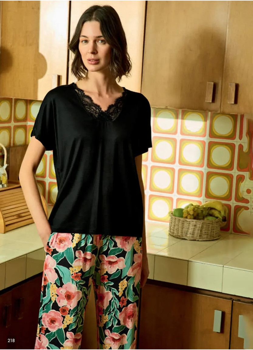 Комплект с Брюками из Вискозы с Эластаном (M+L+XL+2XL) Monamise 26092 — фабричная коллекция оптом
