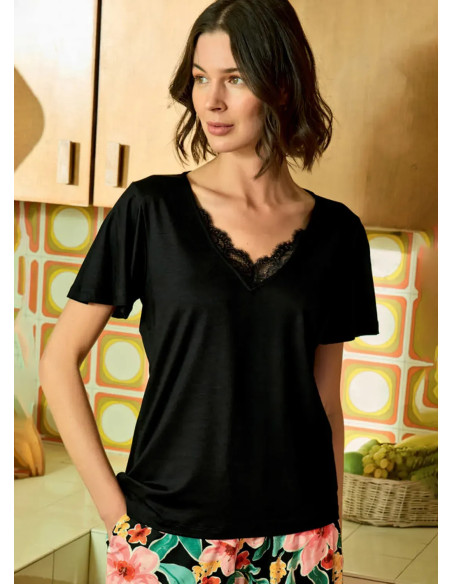 Комплект с Шортами из Вискозы с Эластаном (S+M+L+XL) Monamise 26093 — купить оптом из Турции