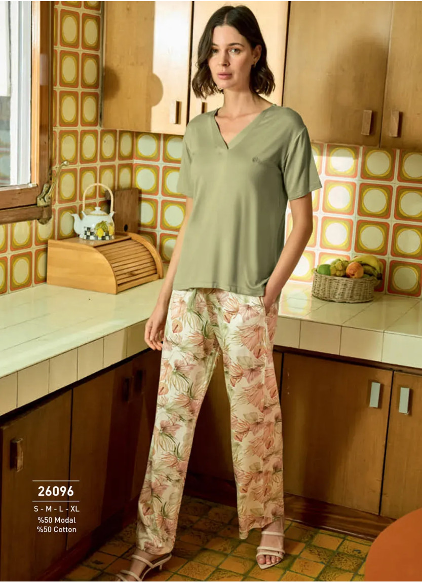Monamise 26096 Modal Pants Homewear Set (S+M+L+XL) — Turkey wholesale collection