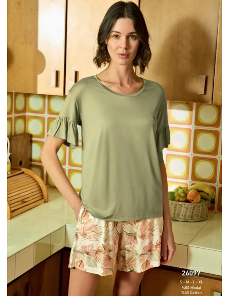 Monamise 26097 Modal Shorts Homewear Set (S+M+L+XL) — factory-direct from Turkey
