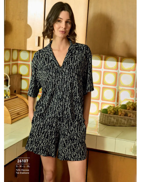 Комплект с Шортами из Вискозы с Эластаном (S+M+L+XL) Monamise 26107 — купить оптом из Турции
