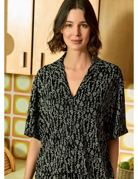 Monamise 26107 Viscose Shorts Homewear Set (S+M+L+XL) — factory-direct from Turkey