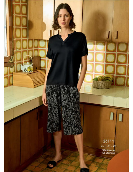 Комплект с Капри из Вискозы с Эластаном (M+L+XL+2XL) Monamise 26111 — оптовая поставка из Турции