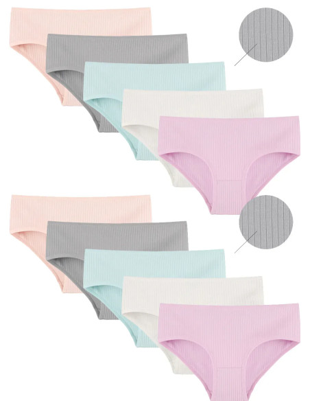 Donella 5023P-SM Assorted 10-Pack Girls' Briefs — Turkish textile wholesale