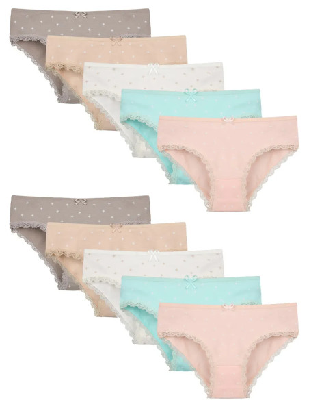 Donella 51114-SM Assorted 10-Pack Girls' Briefs — wholesale from Turkey