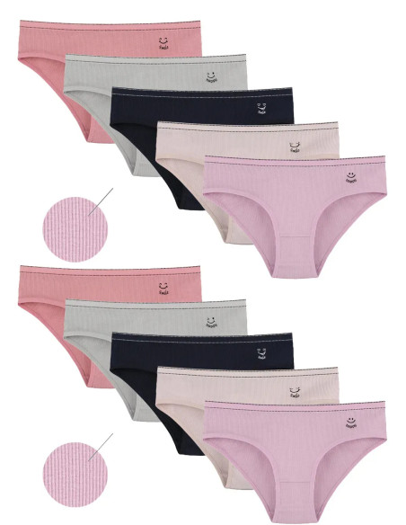 Donella 5132PB3 Assorted 10-Pack Girls' Briefs — direct Turkish factory supply